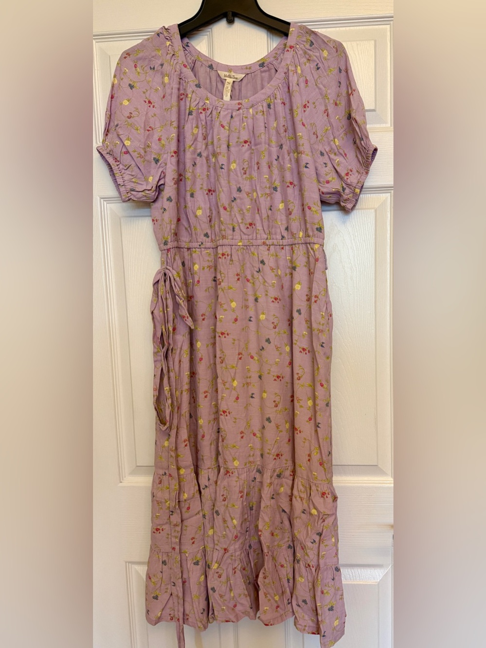 Matilda Jane Purple Floral Tie-Detail Womens Dress size S